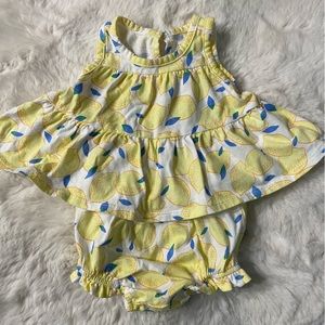 SOLD 3/30/25 - Gap Baby Matching 2-Piece Lemon Print Set - 0-3 months